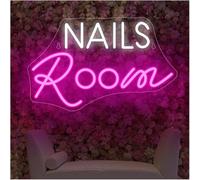 Kvyro Luz de neón Letreros de neón Decoración Letrero colgante Uñas Habitación