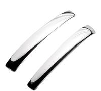 Kvyro manija de la puerta del coche Embellecedor de botones para volante coche para Smart Two 451 modificación exterior del decoración(Handle-silver)