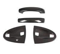 Kvyro manija de la puerta del coche Manija de puerta exterior izquierda coche para Smart 451 Two 2009-2015, cubierta manija(4pcs Carbon Fiber)