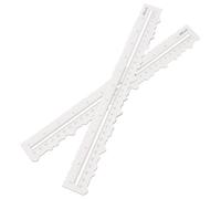 KW - Regla triangular de metal para rasgar papel, regla artesanal con dos bordes irregulares para papel con orillas desiguales, herramienta de medición y dibujo de 30 cm/11