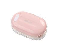 KW-triO 3-Hole Paper Punch Handheld Mini Loose Leaf Paper Puncher Support 5.5mm Aperture 5 Sheet Capacity for Notebook Scrapbook Diary Planner Calendars Agenda Greeting Card DIY (Pink)