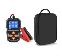 KW218 Probador de batería portátil para uso automotriz cubre sistemas de 6 V y 12 V con rango CCA 100-2000 y evaluación del estado de la batería (bolsas de almacenamiento)