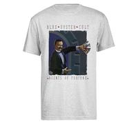 Kwantees Blue Ã-Yster Cult Agent of Fortune Camiseta Hombre Gris Camiseta Ecológica