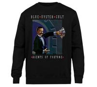 Kwantees Blue Ã-Yster Cult Agent of Fortune Sudadera Unisex Negra Cuello Redondo Ecológica