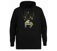 Kwantees Bosque Estilizado Princesa Mononoke Chaqueta con Capucha Ecológica Unisex Negra