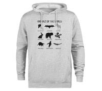Kwantees Humor Vintage Simple Divertido Raro Sudadera con Capucha Gris Unisex Chaqueta Ecológica Unisex Grey Hoodie Eco-Friendly Hooded Jacket