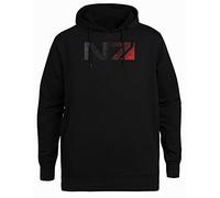 Kwantees Mass Effect N7 Distressed Logo Chaqueta con Capucha Ecológica Unisex Negra
