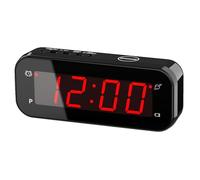 Kwanwa - Reloj Despertador Digital led pequeño, con un tamaño de números de 3 cm de Color Rojo, Funciona con Pilas, Que podrá Usar en el Dormitorio, como Reloj de Pared o para Llevar de Viaje