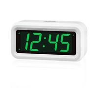 KWANWA Reloj Despertador Digital led pequeño,Funciona con Pilas,Que podrá Usar en el Dormitorio,como Reloj de Pared o para Llevar de Viaje