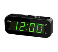 KWANWA Reloj Despertador, Pantalla de Temperatura, Relojes despertadores para dormitorios, regulador de Brillo Ajustable, 12/24 Horas, repetición, sin Cable, pequeño Despertador, Reloj Digital