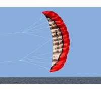 Kwasyo 2,5 m Deux Ligne Parapente Cerf-Volant Avec Manette 30m, Cerf-Volant pour Le Sport en Plage, Jeux de Plein Air Dans Le Jardin