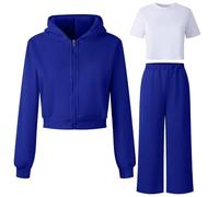 Kwatieh Chándal Infantil de Dos Piezas en Tejido Polar con Capucha Conjunto Deportivo Cálido y para Niñas Ropa NiñA 7 AñOs Vestido 4 Vestidos Bebe Para NiñAs