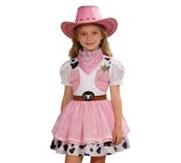 Kwatieh Disfraz Ropa de Vaquero para niña, Cowboy Vaquero Kid Disfraz niño con Pañuelo y Sombrero, Disfraces Vaqueros del Oeste Accesorios para Niños para Halloween Navidad Carnaval Cosplay #E303