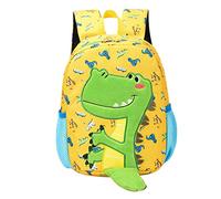 Kwatieh La escuela comienza la temporada Transpirable Dinosaurio Estampado Niño Estudiante Cremallera Dibujos animados Mochila escolar de nylon