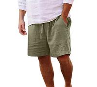 Kwatieh Pantalon décontracté pour Homme, Couleur Unie, Ample, Grande Taille, Mode Plage, poches, Court, Printemps et été Pantalones Cortos Hombre De Trabajo Deportivos E505