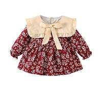 Kwatieh Vestido Infantil Femenino con Diseño Floral para Ocasiones y Juego Diario en Exteriores De NiñA para Fiesta Mallas Cortas Vestidos Nina