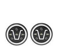 KWAYA 2 Faros Delanteros LED Universales De 7 Pulgadas para Suzuki para Samurai para Jimmy H4 Halo DRL, Todoterreno 4x4 Conjunto Faros Delanteros(60w Halo Light Black)