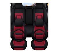 KWAYA Coche Fundas Asientos Fundas Universales De Lino para Asientos De Coche De 5 Plazas para Astra J 2025 Protectores con Todo Incluido Funda para Volante(5)