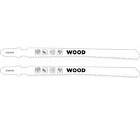 kwb 2 corderos per seghetto alternativo, denti controrotanti (per legno duro, legno tenero, pannelli truciolari rivestiti, denti bimetallici, dentati e ad angolo libero, supporto per albero a T)