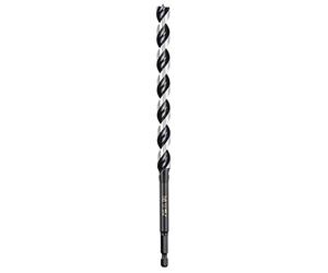 kwb 3-S - Broca de serpiente japonesa ø 6 mm, 235 mm de acero CV brillante con molienda de punta súper afilada, punta central y vástago E 6.3
