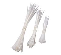 kwb 402890 - Bridas para cables (75 unidades, nailon, 25 x 2,5 x 100, 2,5 x 160, 3,6 x 190 mm), color blanco