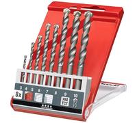 kwb 49039800 Brocas para piedra, Juego de 8 piezas | Acero recuperado | vástago cilíndrico | para taladros de percusión y atornilladores de impacto a batería