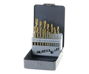 KWB 49421856 - Set brocas HSS (titanio, 1-10 mm, 19 piezas)