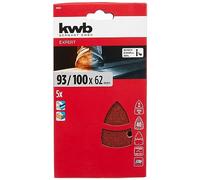 KWB 49496104 - Pack de 5 abrasivos multilijadora (100 x 62 x 93 mm, GR 40, sistema Quick-Stock)