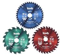KWB 49584699 - Juego de hojas de sierra circular (160 x 25 / 20 / 16 mm para sierras circulares de mano)