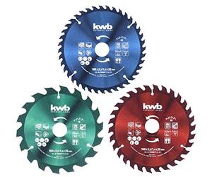 KWB 49584699 - Juego de hojas de sierra circular (160 x 25 / 20 / 16 mm para sierras circulares de mano)
