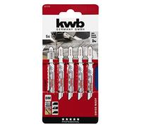 KWB 49621225 - Pack de 5 hojas de sierra de calar (corte medio, aluminio/metal)