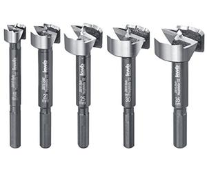KWB 49706300 batería de Top Forstner Broca, bruñido, 15 mm, 20 mm, 25 mm, 30 mm, 35 mm)