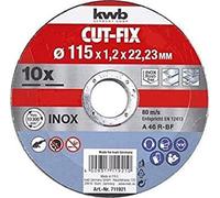 KWB 49711921 - Pack de 10 discos extrafinos Cut-Fix (metal, 115 x 1 mm)