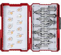 KWB 49757295 - Juego de fresadoras de 12 piezas (con eje de 8 mm, carburo HM, varias fresas para madera en juego)