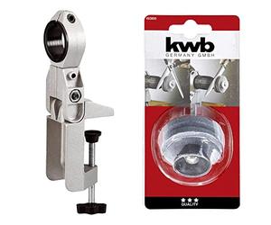 KWB 49779600 - Soporte para taladro (360 ° hasta diámetros 43 mm) & KWB 49493800 - Afilador de cuchillos y tijeras (6 mm, SB)