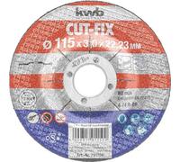 KWB 49791150 Disco de corte Cut-Fix, 115 x 22, acodado, 3,0 mm de espesor, para metal y acero, para amoladoras angulares