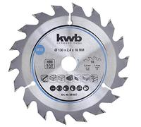 kwb 581857 Hoja de sierra circular para madera y madera dura, Cleancut, 130 x 16 mm