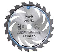 kwb 584354 Hoja de sierra circular de ahorro de energía Easy Cut, diámetro de 160 x 16 mm corte fino con dentado alterno especial 20 dientes Z20, AKKU-TOP corte fino, 160 x 16