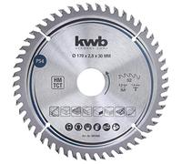 kwb 585468 Hoja de sierra circular de precisión para madera y madera dura, Hoja de sierra de precisión fina, 170 x 30 mm