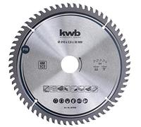 kwb 587868 Hoja de sierra circular de precisión para madera y madera dura, Hoja de sierra de precisión fina, 210 x 30 mm
