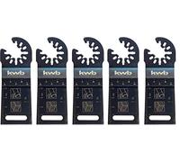 kwb AKKU-TOP CV - Juego de 5 hojas de sierra multiherramienta de 34 mm para todas las máquinas comerciales