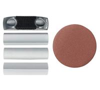 kwb Bloque de lijado manual para 125 mm, incluye varios accesorios de perfil y una rueda de lijado (K150)