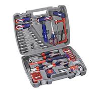 KWB 49370730 Caja de Herramientas 65 Piezas, relleno, robusto y de alta calidad, ideal para el hogar o el garaje, en práctico maletín de plástico
