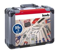 KWB | Caja de Herramientas de 99 piezas | Maletín de Herramientas | Destornillador | Martillo | Juego completo de Alicates y Llaves | Herramientas para Reparaciones Diarias,Perfecto para el Hogar