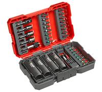 kwb Caja de puntas para llave de impacto y impacto, Con soporte para puntas y llaves de vaso resistentes a los golpes, 35 piezas