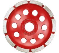kwb Disco de diamante con forma de copa de diamante (con borde de 1 fila, Ø 125 mm, para amoladoras angulares, ideal para hormigón con refuerzo, yeso, solera y adhesivo para azulejos)