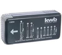 KWB estándar Bit dispensador de 9 piezas 113910 (Acero CV, acabado satinado), 0 W, 0 V