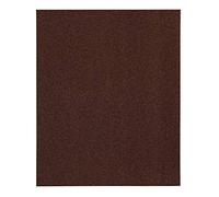 kwb Hoja de papel de lija de 230 x 280 mm de corindón con grano 60, buen encolado y soporte de papel resistente para el pulido grueso de madera y metal