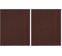 kwb Hoja de papel de lija de 230 x 280 mm de corindón con grano 80, buen encolado y soporte de papel resistente para el pulido grueso de madera y metal (Paquete de 2)