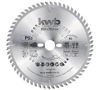 kwb Hoja de sierra circular de 250 x 30 mm, corte muy fino, apta para encimeras, madera y placas revestidas